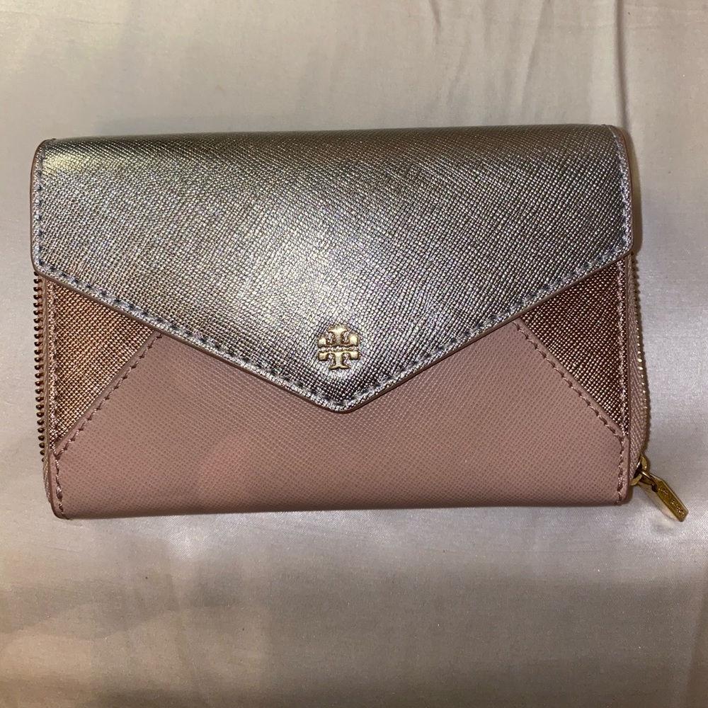 Tory Burch metallic wallet